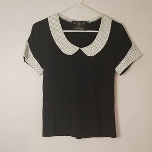 NWOT Collectif Peter Pan Collar Jersey Tee